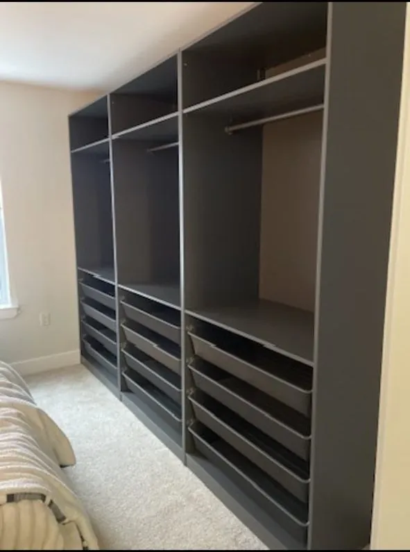 Closet system assembled by Alex